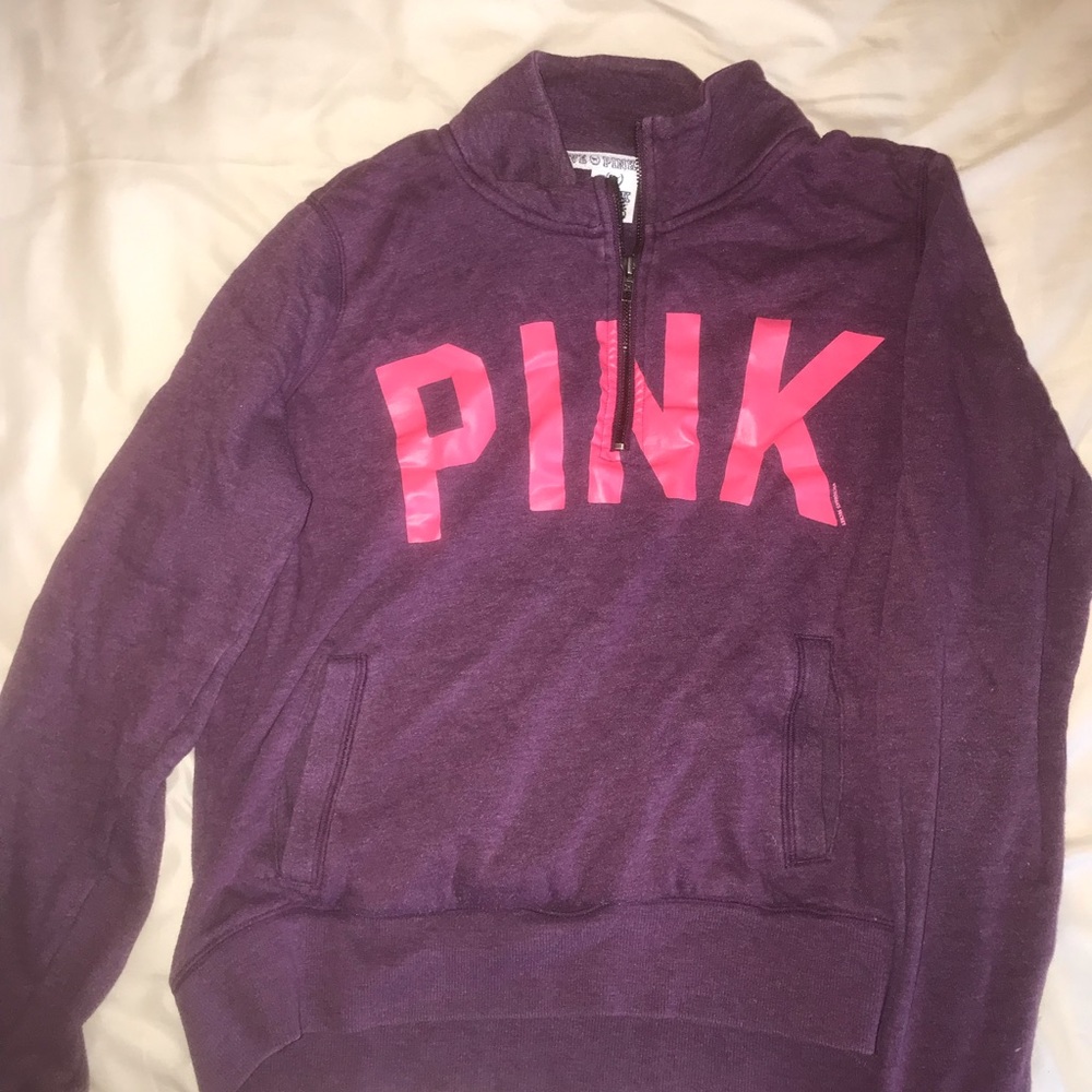 PINK quarter zip pullover